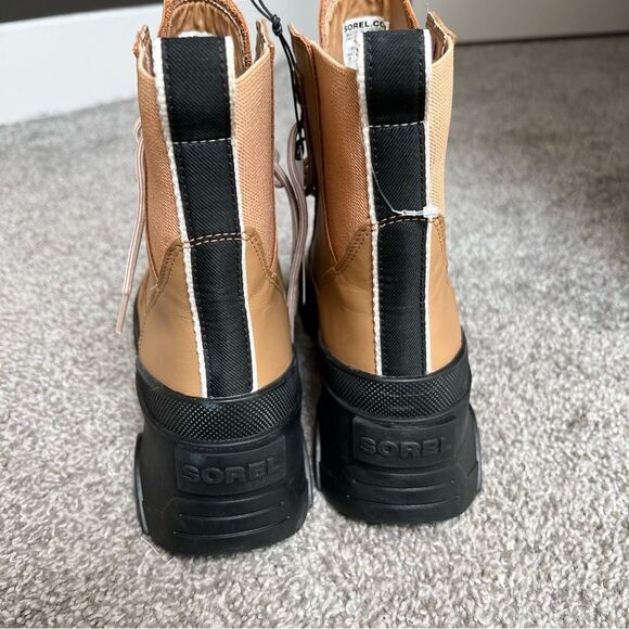 NWOB Sorel Brex Lace Waterproof Boot in Tawny Buff / Black | Size 10 - Picture 8 of 11